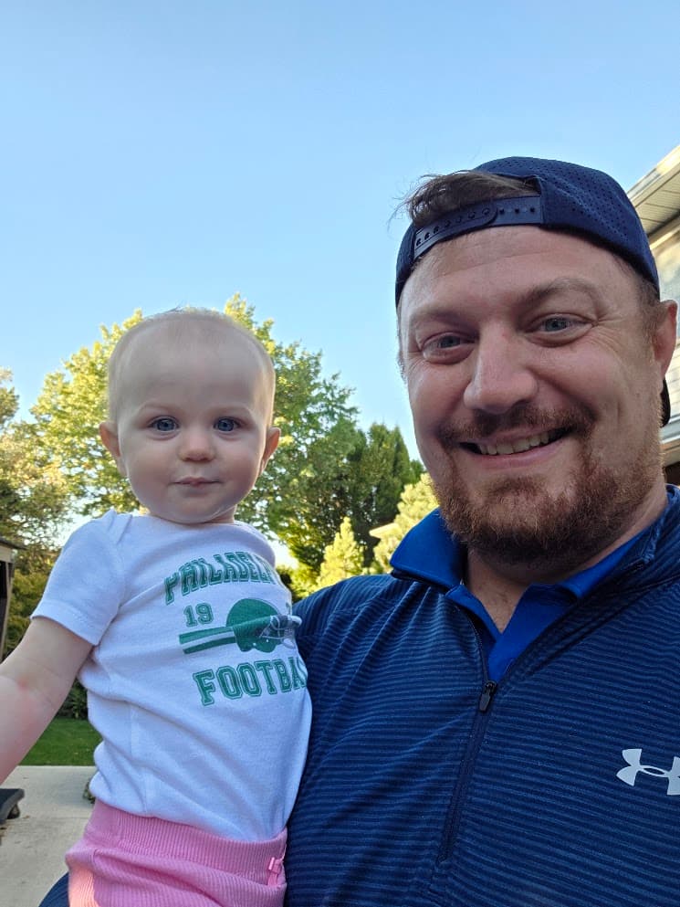 Nick Hammond and daughter